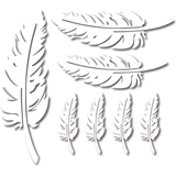 驱派 车贴装饰刮痕车身贴花装饰贴防水车用图案潮流划痕遮挡汽车贴纸 银白羽毛一套