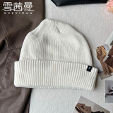 雪茜曼帽子女秋冬毛线帽韩版时尚针织帽保暖护耳防风包头帽休闲潮流帽女