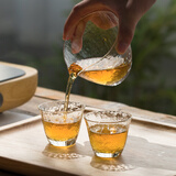 TOYO-SASAKI GLASS【品牌官旗】日本进口东洋佐佐木玻璃公道杯茶具分茶器锤目纹公杯 水晶公杯+和风品茗杯*2
