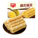 春光椰香酥卷105克海南特产椰奶椰子汁蛋卷休闲零食注心夹心饼干小吃 榴莲酥卷105克X3盒