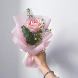 鲜花情同城配送速递单支玫瑰花康乃馨向日葵郁金香鲜花公司用花束 单支粉玫瑰花束·20束起送 同城配送 支持预约日期