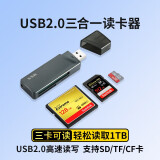 SSK飚王 USB/Type-C高速4.0读卡器SD TF CF卡多功能多合一读卡器 支持相机行车记录仪手机存储内存卡 USB2.0 SD/TF/CF SCRM335