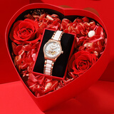 格玛仕七夕情人节礼物送女朋友机械手表手镯项链送女友老婆生日礼物高级 恋爱密语【心形礼盒套装】