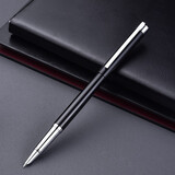 英雄（HERO） 英雄钢笔1063学生专用书写墨水笔金属商务办公硬笔暗尖初学者练字送礼套装 免费刻字 丽雅黑（单笔礼盒） 暗尖特细/0.38mm