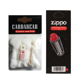 ZIPPO 适用于煤油打火机内胆机芯棉花吸油棉棉垫棉花3件套火机维修配件 棉花3件套+火石