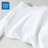 真维斯（Jeanswest）t恤男短袖潮流潮牌宽松纯棉夏季男士半袖男女重磅220g体恤衣服男R 面料升级220G-白（纯色) XL 【推荐130-160斤左右】