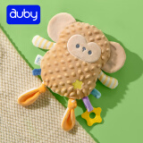 澳贝（auby）婴幼儿玩具偶豆豆绒花生猴哄睡安抚口水巾+牙胶新生儿毛绒礼物