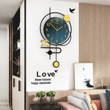 美世达（MEISD） 北欧钟表挂钟客厅创意餐厅挂表轻奢家用个性现代简约时钟石英钟 大号:40*70cm(表盘31cm)