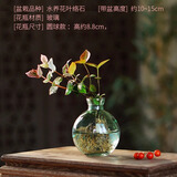 爱你一万年竹柏水培绿植驱蚊竹办公室内花卉绿植四季好养白掌水培红掌盆栽 【网红爆款】轻奢瓶+花叶络石2棵