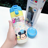 品家家品（PINKAH）儿童保温杯男女学生304不锈钢直饮杯两用便携水杯双盖办公杯 3296蓝米奇-双盖 360ml