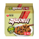 农心韩国进口 辛拉面 韩式方便面 乌冬面夜宵香菇牛肉面速食食品袋装 农心炸酱面5连包