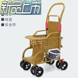 恩曜仿藤婴儿推车夏天藤椅车可坐可躺宝宝轻便手推车儿童藤椅车小推车 裸车【送大礼包/调节踏板】