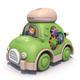 贝比心儿童玩具齿轮小汽车模型会动的男孩可拆装收纳行李箱3岁 翠绿色