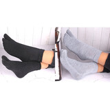 新帅【5双装】日本二趾袜子男士木屐袜吸汗透气运动中筒分趾袜男二指头脚趾棉袜 黑色3双+浅灰2双