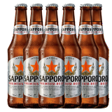 三宝乐（Sapporo）原装进口日式札幌 精酿啤酒 惠比寿金色啤酒日本风味听装瓶装整箱 三宝乐330ml*6瓶