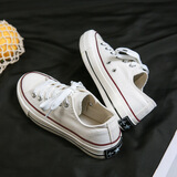夏季新款帆布鞋女鞋子韩版原宿学生ulzzang板鞋平底百搭 白色 37
