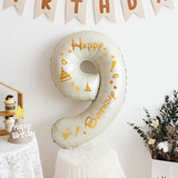欧妮姿数字气球9生日场景布置女孩生日道具氛围布置场景派对装饰快乐