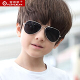 雷德蒙2026新款儿童墨镜男女孩子太阳镜男士蛤蟆镜偏光镜防紫外线眼镜潮 银色框 黑灰偏光片(儿童款) 大童(建议10-14岁左右)