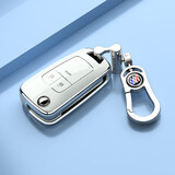赤鲨适用别克英朗汽车钥匙套改款精英型扣男女车内装饰保护壳扣包 B款白壳+车标单扣