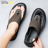 德国骆驼动感防水凉鞋男人字拖两穿新款夏季两用潮拖韩版个性百搭男士夹脚拖鞋软底软面耐磨防滑防臭 21880灰色（运动鞋码数） 41