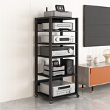 鑫惠声24种款式功放机架胆机支架子移动音响调音台家庭影院收纳架CD机柜 【新款调节6D】全黑色