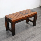 内吉姆（neijimu） 老船木方凳实木加厚凳子茶凳客厅家用餐凳小板凳换鞋凳 C款方凳