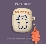 例米 适用于倍思W04Pro蓝牙耳机保护套倍思wo4卡通可爱保护壳w04真无线蓝牙por套2023款 倍思W04/W04pro-白色小熊【老款】