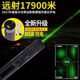 新术USB充电303激光手电满天星图案镭射灯远射售楼射笔激光灯激光笔 USB激光手电+5图送七彩灯