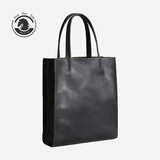 ANDSEEYOU品牌  手提包男 真皮通勤包 男士电脑包牛皮托特包 简约出行包 大容量疯马皮单肩包 经典黑