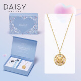 DAISY BEAUTY【赵今麦同款】硬币项链女银锁骨链小众轻奢颈链七夕生日礼物 太阳神幸运币项链（表白礼盒）