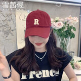雪茜曼R字母软顶棒球帽女韩版简约显脸小显瘦百搭运动休闲ins鸭舌帽男女