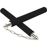 双节棍不锈钢表演实战棍 双截棍两节棍 武术防身棍子车载破窗器 黑色双节棍（塑料芯）