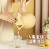 特美刻（TOMIC）保温壶家用热水壶办公室暖壶玻璃内胆热水瓶大容量保温瓶开水瓶 鹅蛋黄色 1L