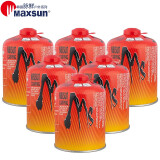 脉鲜（MAXSUN）进口高山罐 扁气罐 登山罐 瓦斯燃气罐 安全防爆户外液化气瓶 户外登山罐 红罐450g 6罐装