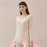 好波秋衣秋裤套装女保暖内衣男士莱卡棉薄款本命年贴身秋衣套装HLL 肤粉 2XL (175)