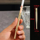 趣野纯铜过滤烟嘴可拆卸可清洗铜烟杆金属过滤芯粗中细通用黄铜烟嘴