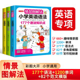 情景图解法小学英语语法+单词+作文(共3册)英语词汇句型分类记忆漫画场景记单词句型时态写作技巧训练