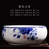 尘菁水仙花盆陶瓷大号家用无孔铜钱草专用一叶莲碗莲盆多肉大口径水培 【国色天香】 18-19cm