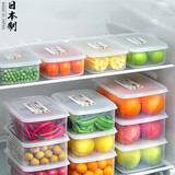 家の物语（KATEI STORY）日本进口大容量冰箱保鲜盒食品级蔬菜水果鸡蛋收纳盒带盖抽屉收纳 3L 3件套