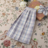 【JK制服官方】现货原创jk制服少女格裙半身裙校供感学院风可调节百褶裙女短裙子童 星の野格裙 M