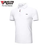 PGM 夏季高尔夫服装男士速干短袖衣服golf男装翻领POLO杉 YF441-白色【X20213#】 M