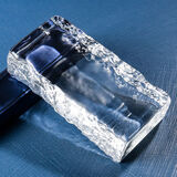 琴冉 玻璃砖 超白实心玻璃砖隔断墙玻璃墙砖方形玻璃透明热熔砖水晶砖 侧面冰纹