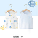 馨嫚玥婴儿背心内搭小背心男女童新生儿背心0-3个月宝宝儿童打底半背 泡泡鱼组合 73 （6-12个月）