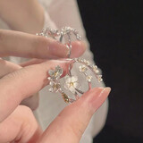 BJYL【繁花似锦】山茶花戒指女闺蜜对戒一对小众设计简约开口情侣礼物 情侣一对+精美礼盒