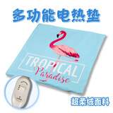 京弗 电热毯坐垫加热座椅可拆洗迷你小型小号宠物办公室宿舍小电褥子 可拆洗蓝火烈鸟45*45cm