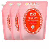 保宁（B&B）婴儿柔顺剂补充装1300ml*3袋 韩国进口衣物柔软剂新生儿内衣尿布