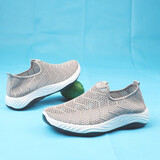 双星八特男鞋春夏网面鞋透气网鞋一脚蹬休闲防滑运动鞋老人鞋子男 灰色夏款 43