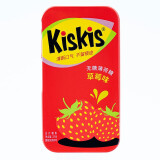 酷滋（Kiskis）无糖薄荷糖铁盒装 网红水果接吻香体清口含片清新口气糖果含片 草莓口味*1盒