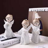 福美林(FUMEILIN)福美林欧式陶瓷人物小天使摆设家居装饰品陶瓷工艺品摆件装饰摆件 天使三件套装