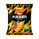 乐事（Lay's）大波浪薯片 碳烤五花肉味 135克 休闲零食  膨化食品